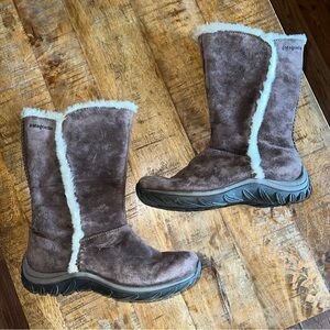 Patagonia Lugano Espresso Brown Suede Waterproof Winter Boot Primaloft Woman